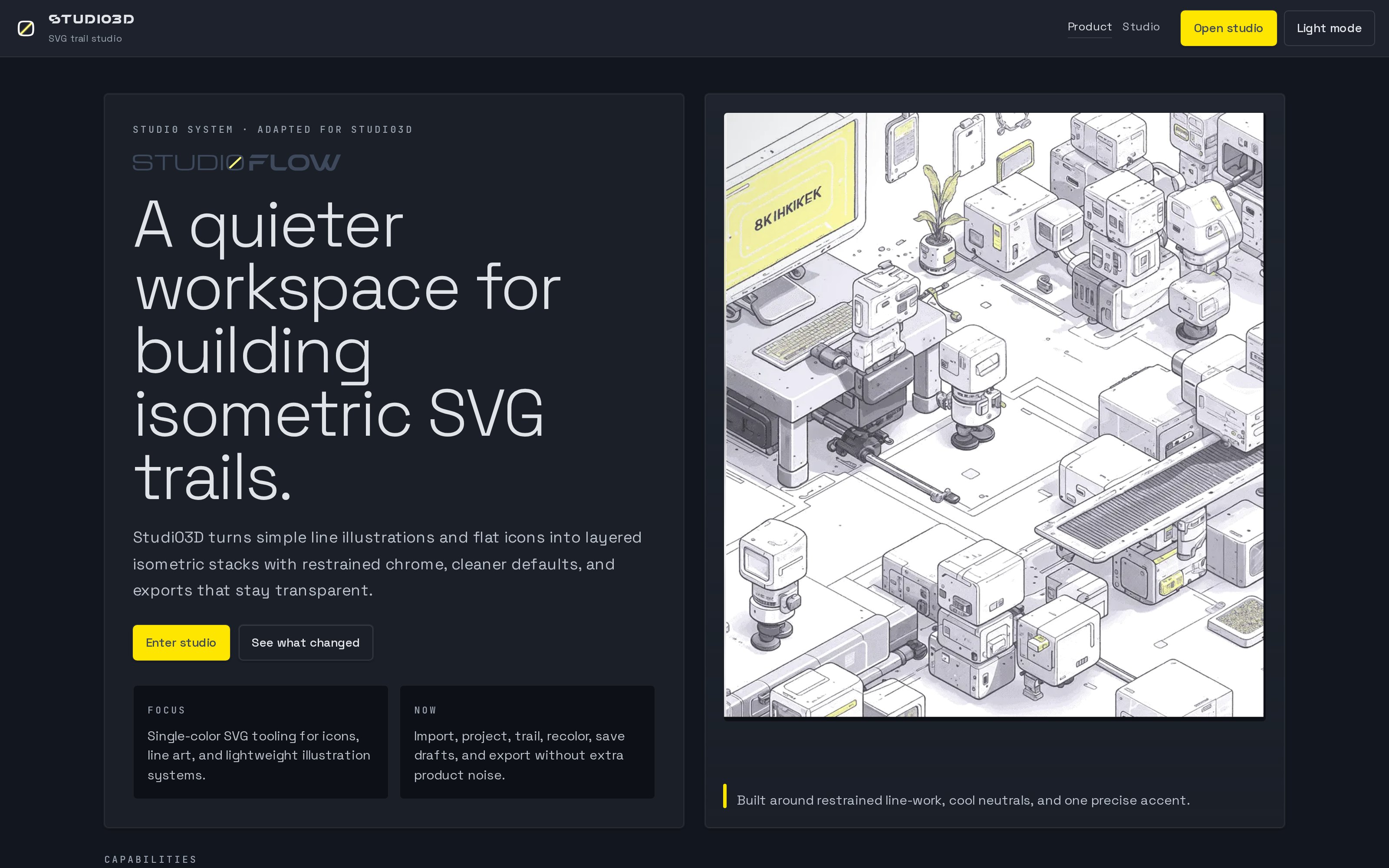 The Studi03D web app, a tool for building layered isometric SVG illustrations